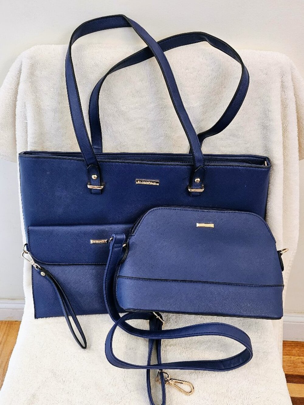 Elm & Paul 3-Piece Handbag Set with Tote, Small Crossbody, and Wristlet